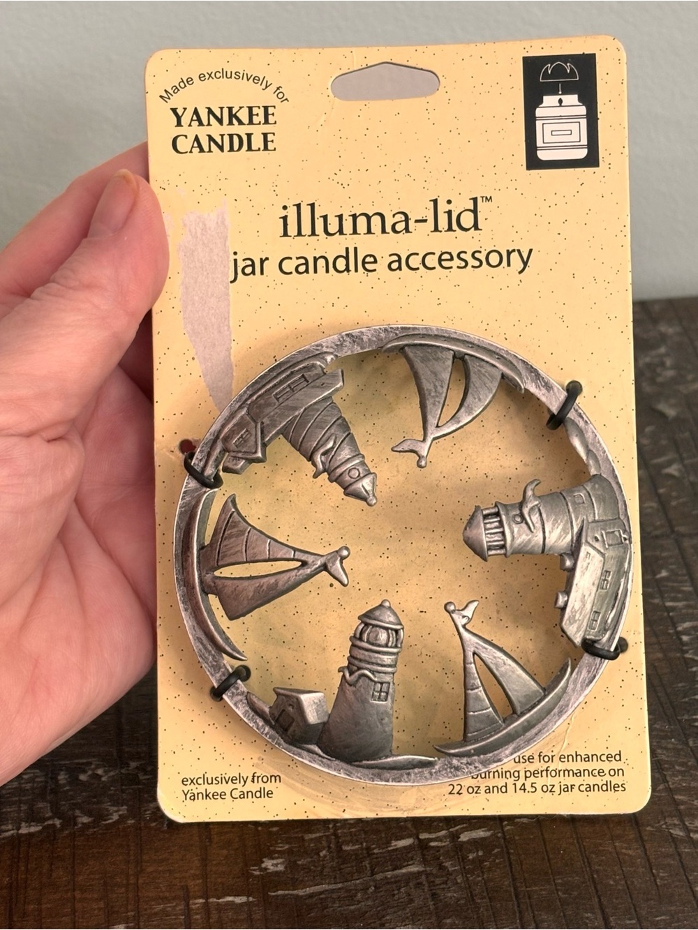 Yankee Candle Silver Nautical Illuma-Lid Jar Accessory